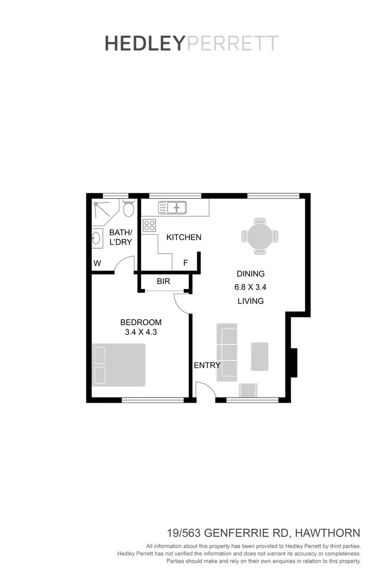 Floorplan of Homely apartment listing, 19/563 Glenferrie Road, Hawthorn VIC 3122
