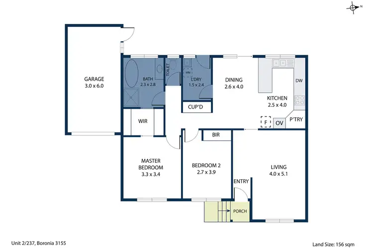 Floorplan of Homely unit listing, 2/237 Boronia Road, Boronia VIC 3155