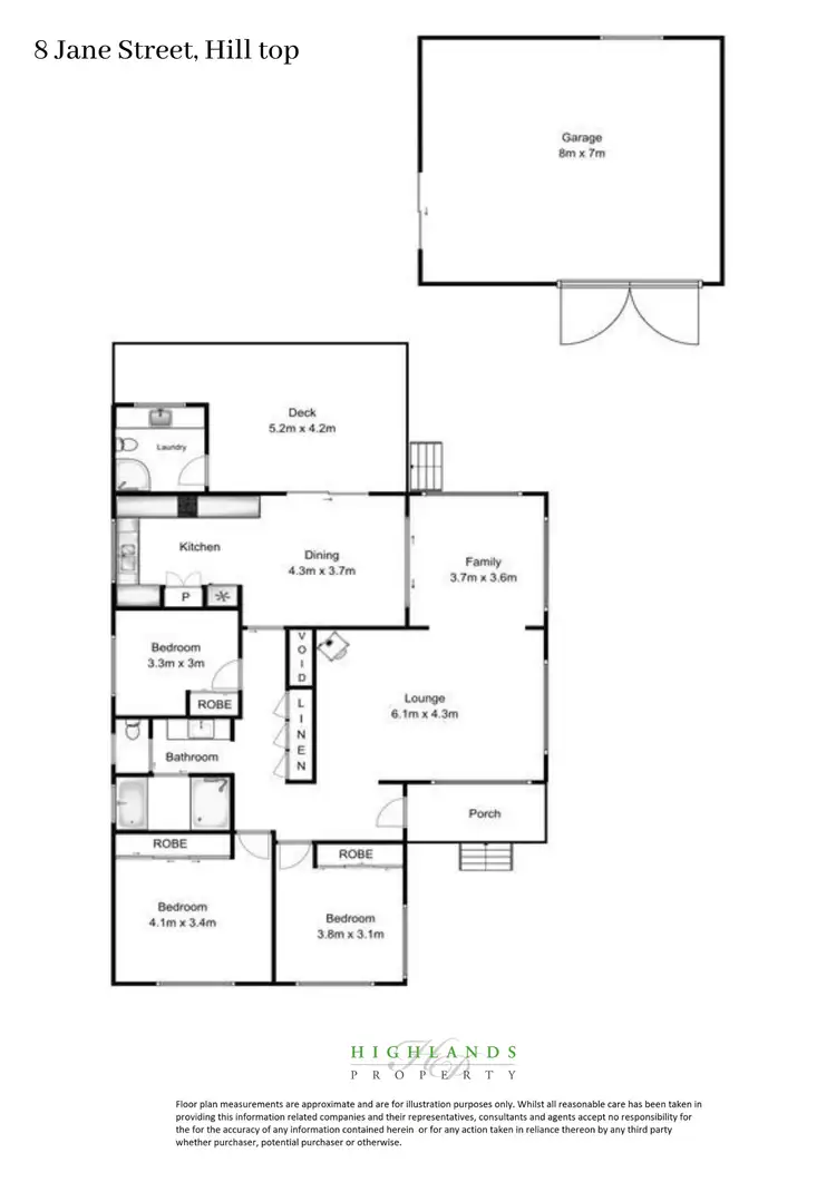 Floorplan of Homely house listing, 8 Jane Street, Hill Top NSW 2575