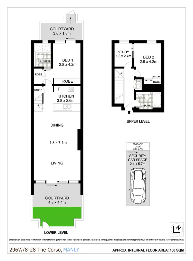 Floorplan of Homely apartment listing, 206W/8-28 The Corso, Manly NSW 2095