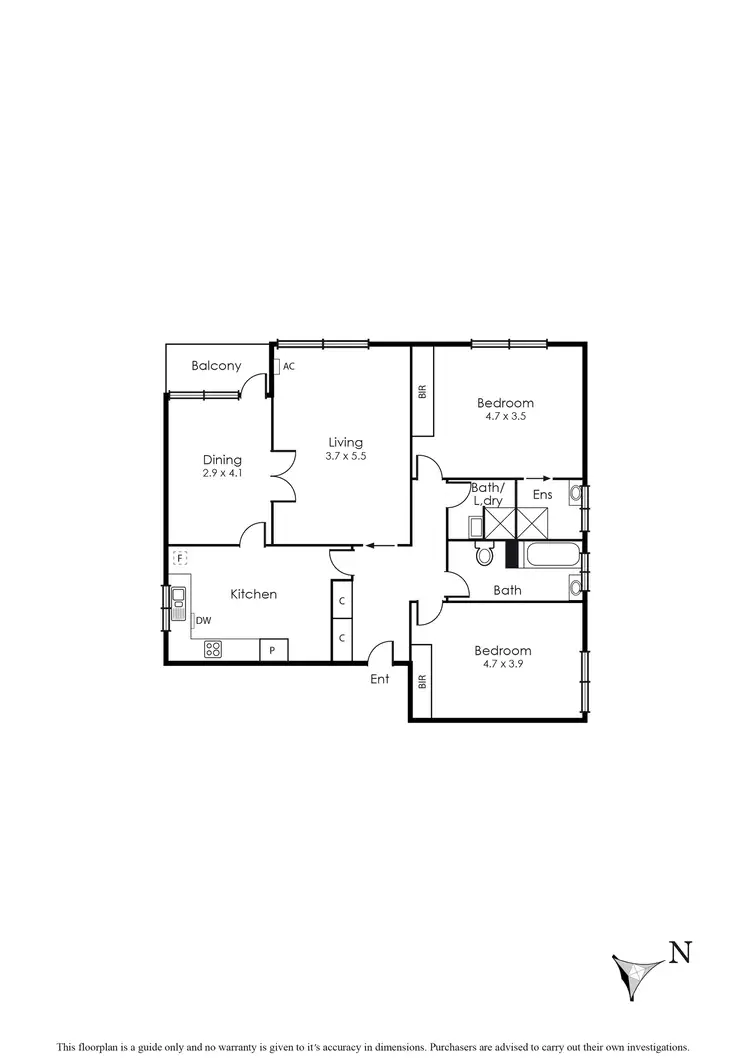 Floorplan of Homely apartment listing, 12/1 The Esplanade, St Kilda VIC 3182