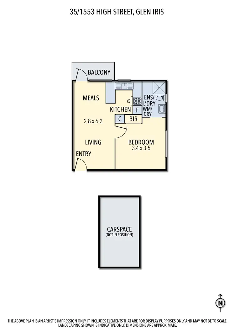 Floorplan of Homely apartment listing, 35/1553 High Street, Glen Iris VIC 3146