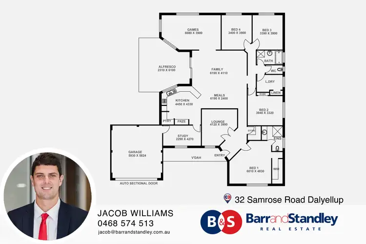 Floorplan of Homely house listing, 32 Samrose Road, Dalyellup WA 6230