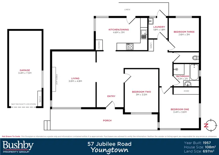 Floorplan of Homely house listing, 57 Jubilee Road, Youngtown TAS 7249