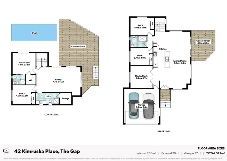 Floorplan of Homely house listing, 42 Kimruska Place, The Gap QLD 4061