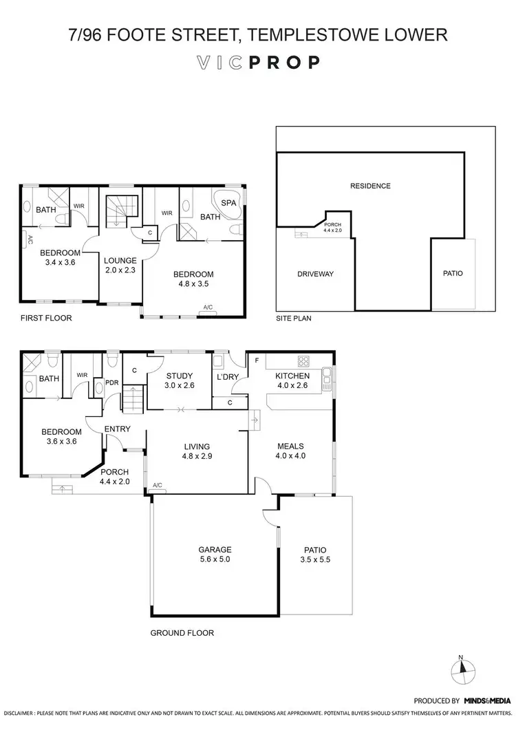 Floorplan of Homely townhouse listing, 7/96-98 Foote Street, Templestowe Lower VIC 3107