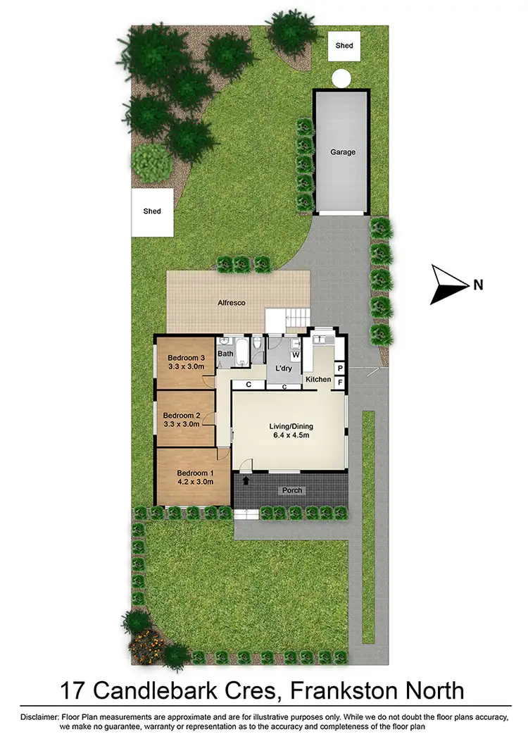 Floorplan of Homely house listing, 17 Candlebark Crescent, Frankston North VIC 3200