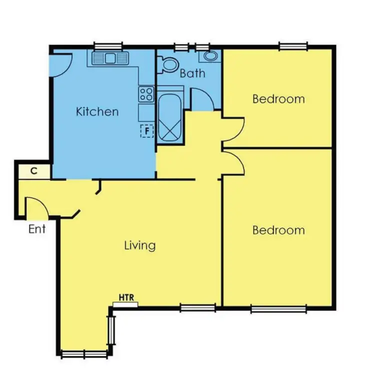 Floorplan of Homely apartment listing, 2/3 Robertson Avenue, St Kilda VIC 3182