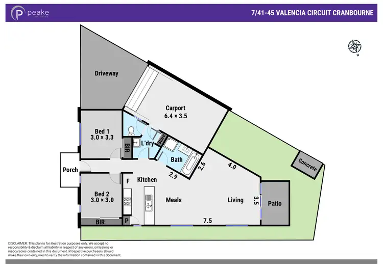 Floorplan of Homely unit listing, 7/41-45 Valencia Circuit, Cranbourne VIC 3977