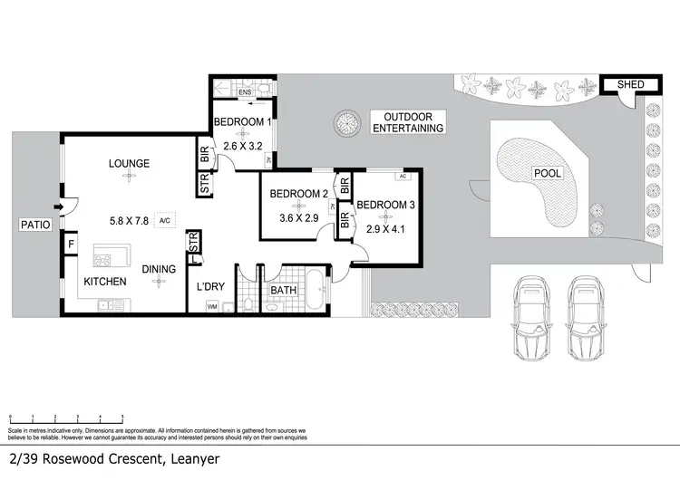 Floorplan of Homely villa listing, 2/39 Rosewood Crescent, Leanyer NT 812
