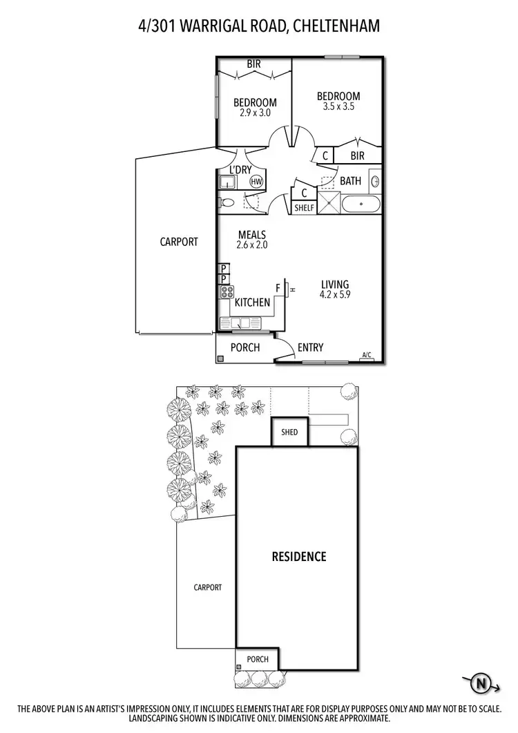 Floorplan of Homely unit listing, 4/301 Warrigal Road, Cheltenham VIC 3192