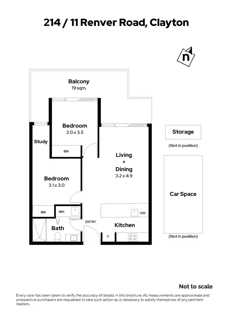 Floorplan of Homely apartment listing, 214/11 Renver Road, Clayton VIC 3168