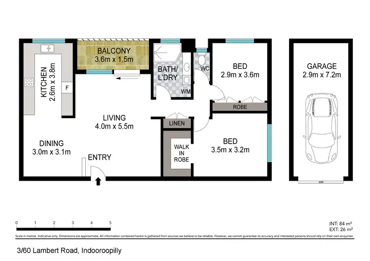 Floorplan of Homely unit listing, 3/60 Lambert Road, Indooroopilly QLD 4068