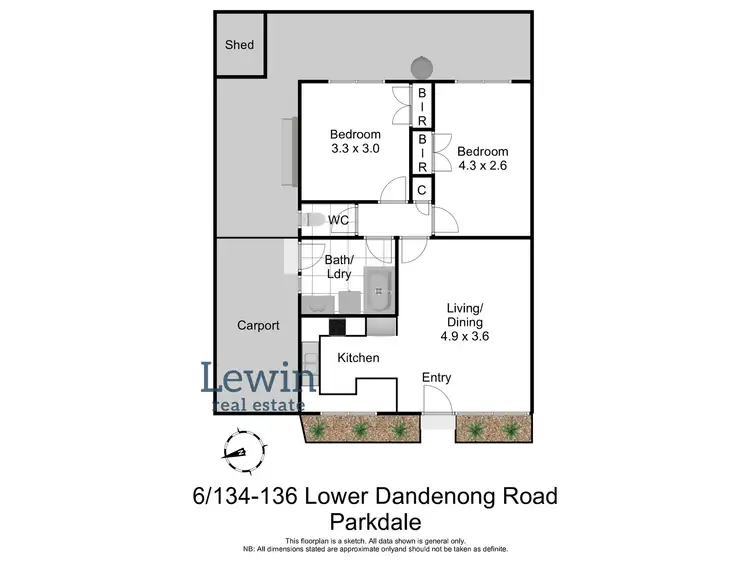 Floorplan of Homely unit listing, 6/134-136 Lower Dandenong Road, Parkdale VIC 3195