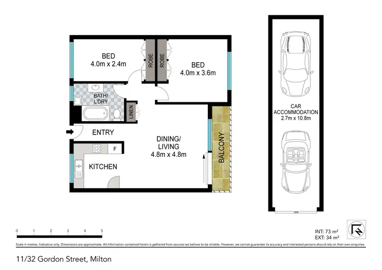 Floorplan of Homely unit listing, 11/32 Gordon Street, Milton QLD 4064