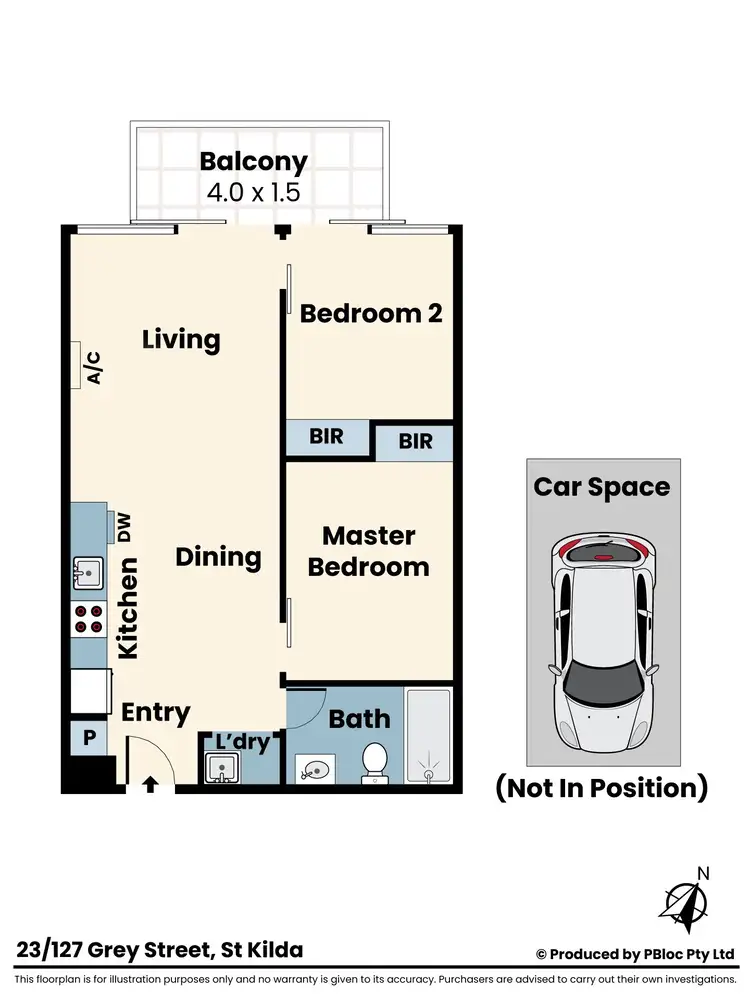 Floorplan of Homely apartment listing, 23/127 Grey Street, St Kilda VIC 3182