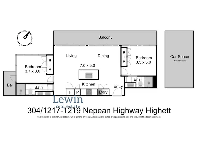 Floorplan of Homely apartment listing, 304/1217 Nepean Highway, Highett VIC 3190