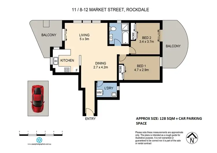 Floorplan of Homely apartment listing, 11/8-12 Market Street, Rockdale NSW 2216