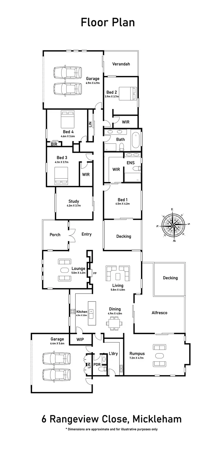 Floorplan of Homely house listing, 6 Rangeview Close, Mickleham VIC 3064