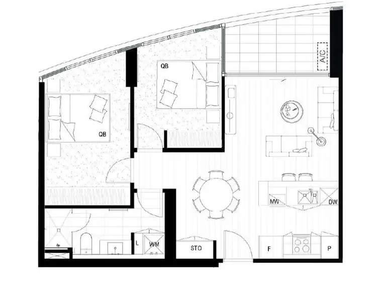 Floorplan of Homely apartment listing, 407/154 Cremorne Street, Cremorne VIC 3121