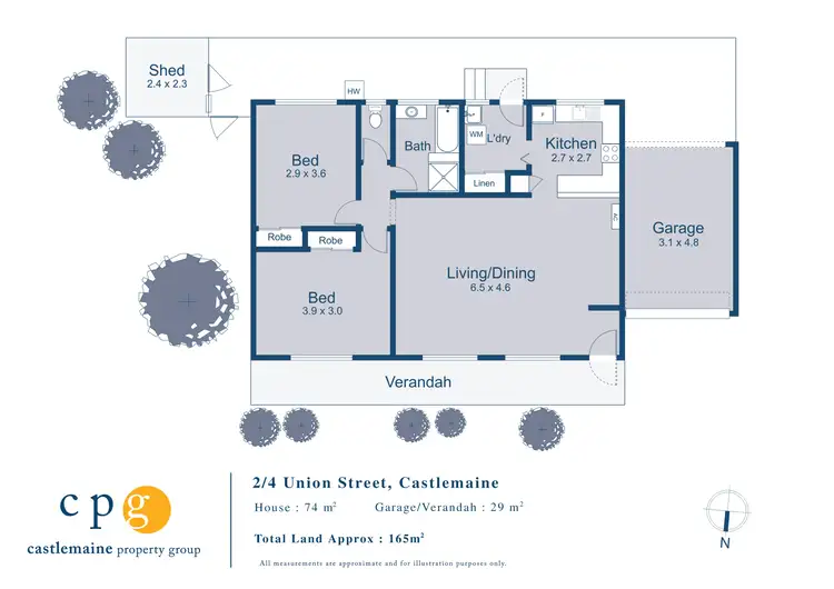 Floorplan of Homely unit listing, 2/4 Union Street, Castlemaine VIC 3450
