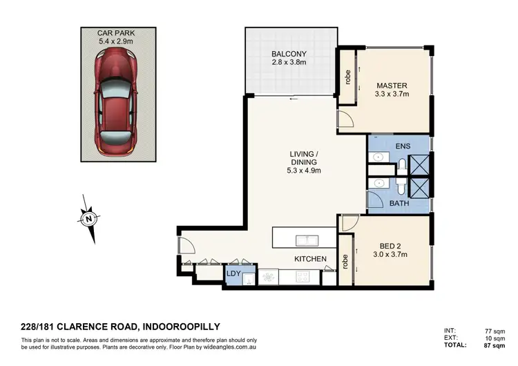Floorplan of Homely unit listing, 228/181 Clarence Road, Indooroopilly QLD 4068