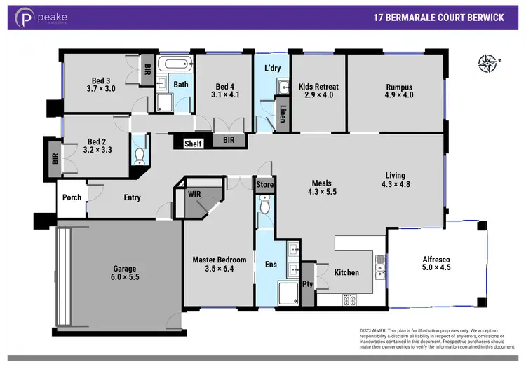 Floorplan of Homely house listing, 17 Bermerale Court, Berwick VIC 3806