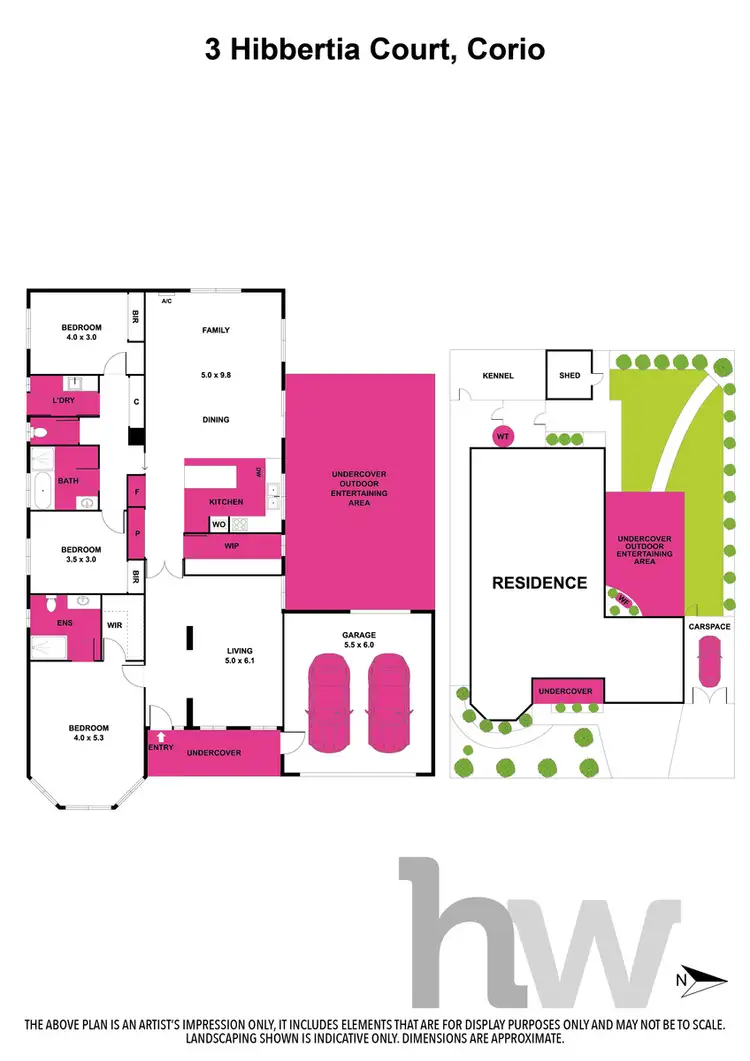 Floorplan of Homely house listing, 3 Hibbertia Court, Corio VIC 3214