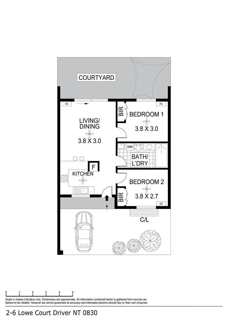 Floorplan of Homely semi-detached listing, 2/6 Lowe Court, Driver NT 830