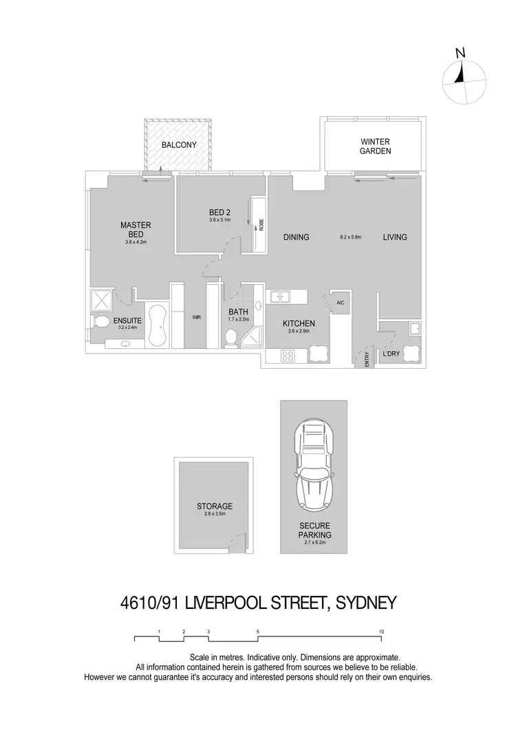 Floorplan of Homely apartment listing, 4610/93 Liverpool Street, Sydney NSW 2000