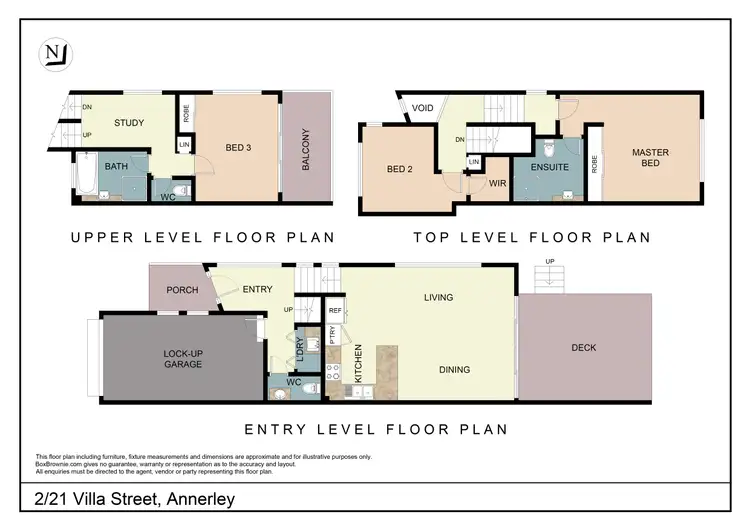 Floorplan of Homely townhouse listing, 2/21 Villa Street, Annerley QLD 4103