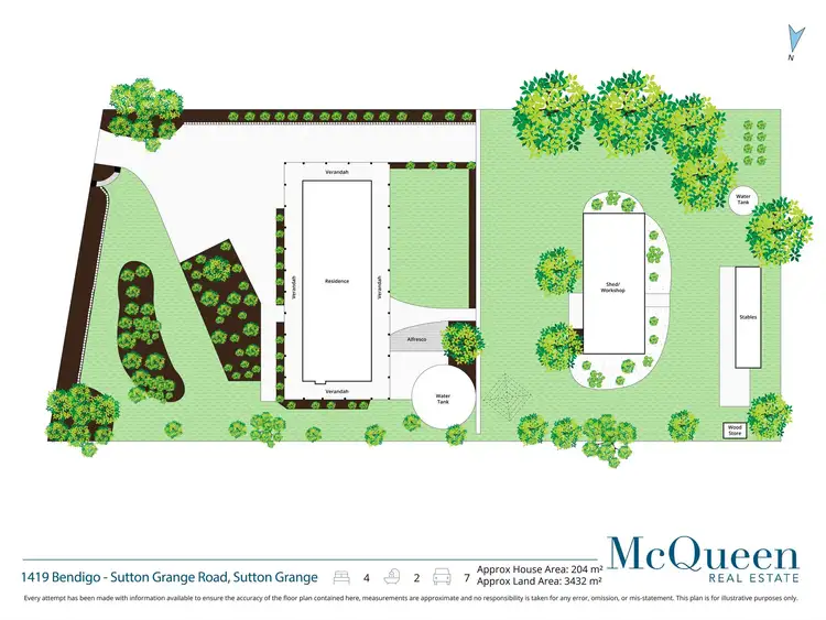 Floorplan of Homely house listing, 1419 Bendigo Sutton Grange Road, Sutton Grange VIC 3448