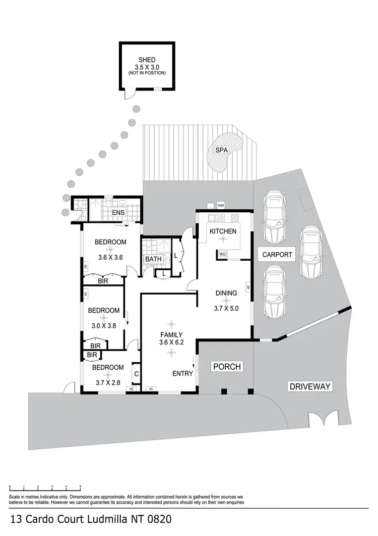 Floorplan of Homely house listing, 13 Cardo Court, Ludmilla NT 820