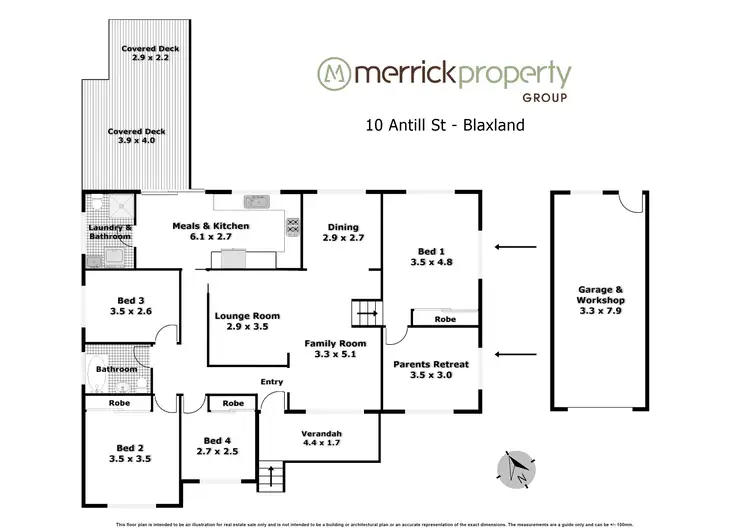 Floorplan of Homely house listing, 10 Antill Street, Blaxland NSW 2774