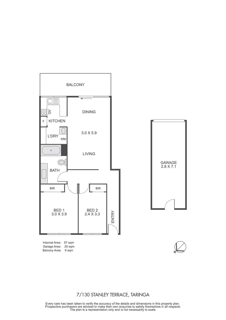 Floorplan of Homely unit listing, 7/130 Stanley Terrace, Taringa QLD 4068