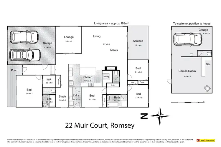 Floorplan of Homely house listing, 22 Muir Court, Romsey VIC 3434