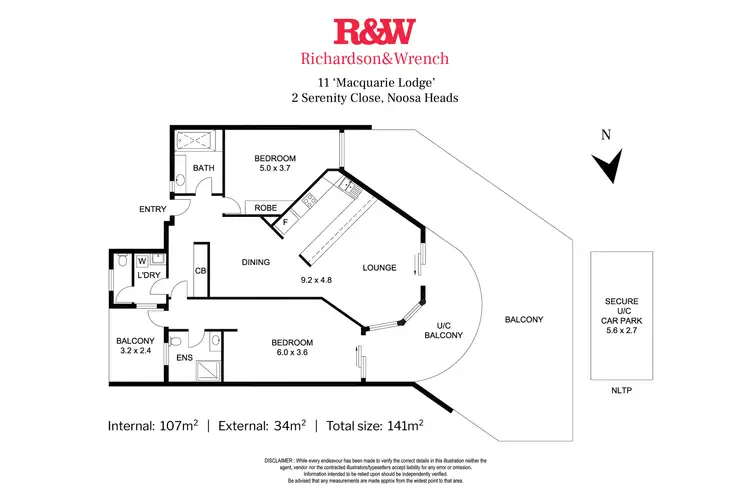 Floorplan of Homely apartment listing, 11/2 Serenity Close, Noosa Heads QLD 4567