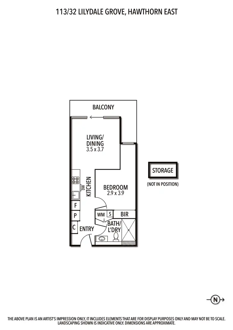 Floorplan of Homely apartment listing, 113/32 Lilydale Grove, Hawthorn East VIC 3123