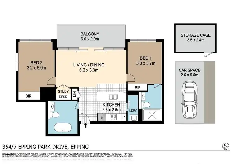Floorplan of Homely apartment listing, 354/7 Epping Park Drive, Epping NSW 2121
