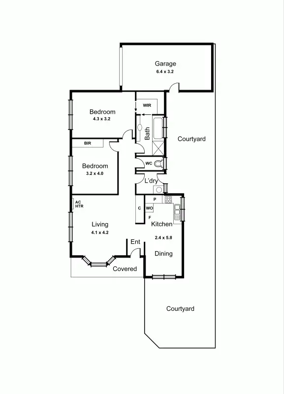 Floorplan of Homely unit listing, 1/46 Riverview Crescent, Eumemmerring VIC 3177