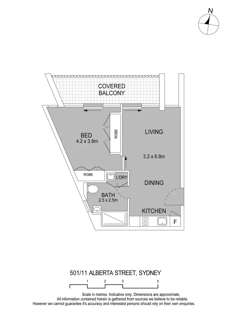Floorplan of Homely apartment listing, 501/11 Alberta Street, Sydney NSW 2000