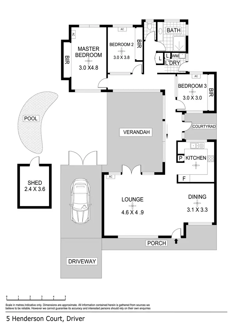 Floorplan of Homely house listing, 5 Henderson Court, Driver NT 830
