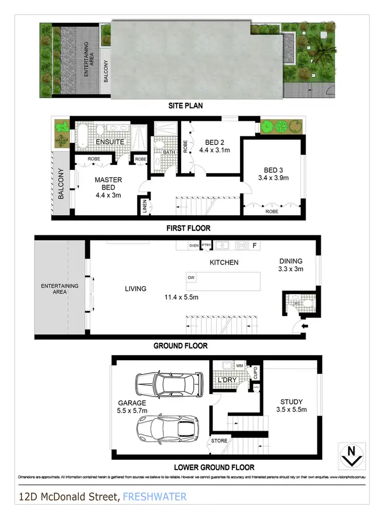 Floorplan of Homely house listing, 12D Mcdonald Street, Freshwater NSW 2096