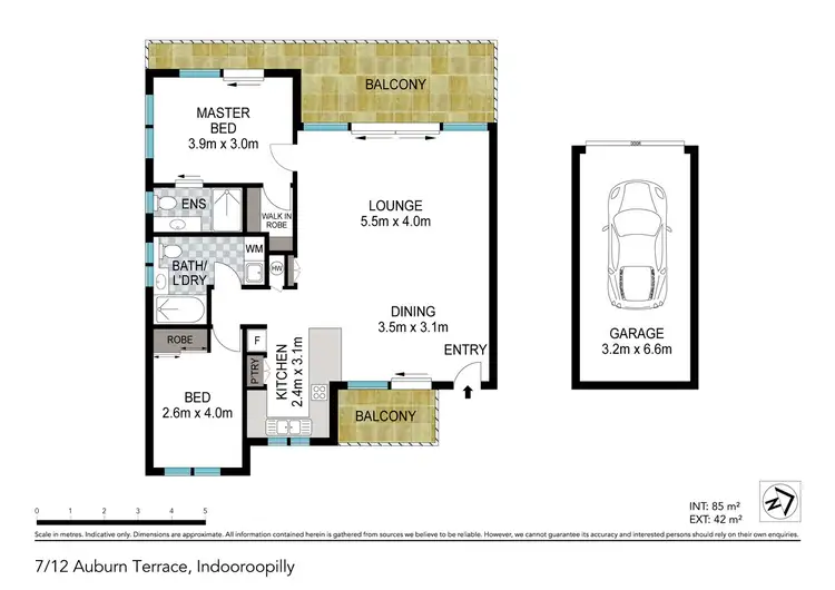 Floorplan of Homely unit listing, 7/12 Auburn Terrace, Indooroopilly QLD 4068