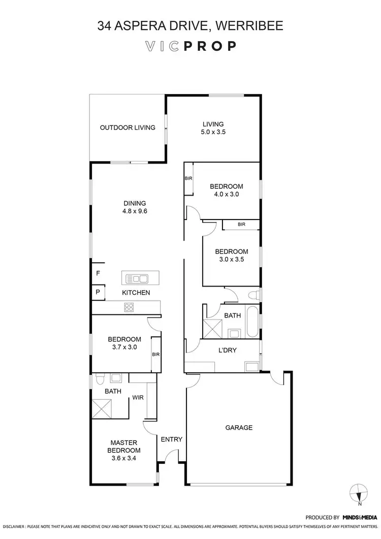 Floorplan of Homely house listing, 34 Aspera Drive, Werribee VIC 3030