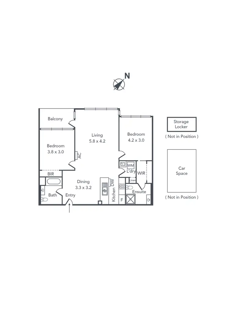 Floorplan of Homely apartment listing, 1113/28 Bank Street, South Melbourne VIC 3205
