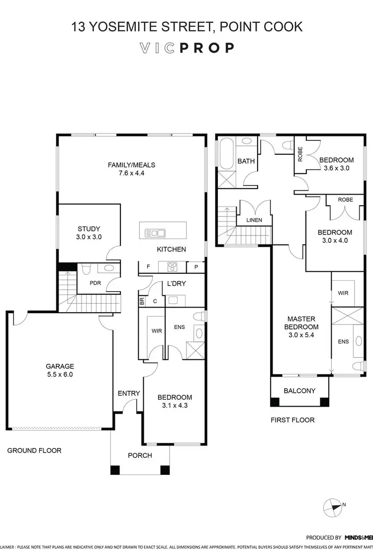 Floorplan of Homely house listing, 13 Yosemite Street, Point Cook VIC 3030