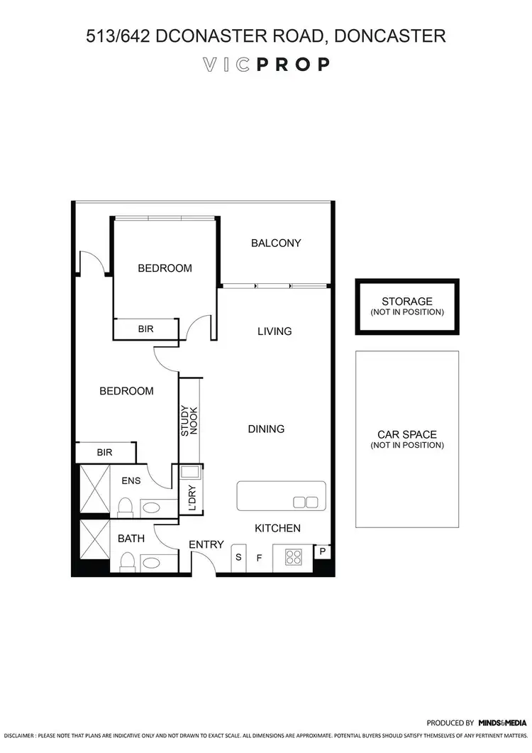 Floorplan of Homely apartment listing, 513/642 Doncaster Road, Doncaster VIC 3108