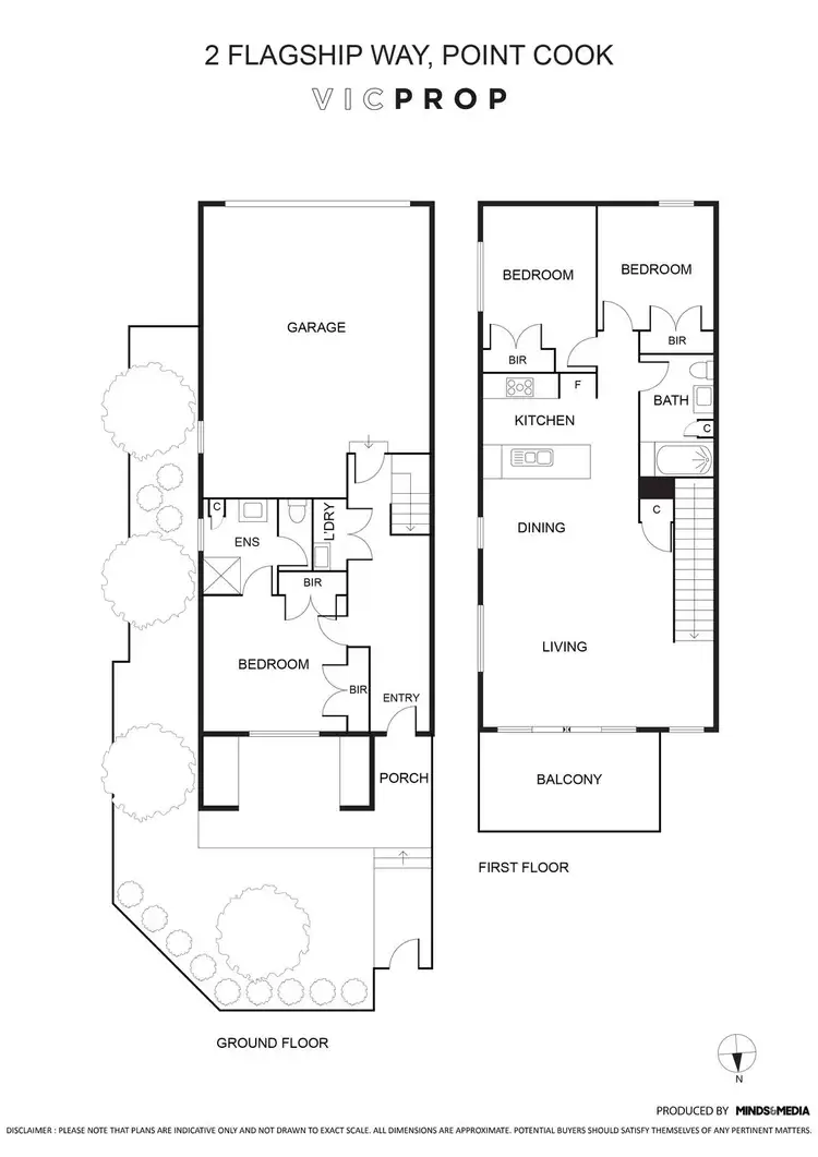 Floorplan of Homely townhouse listing, 2 Flagship Way, Point Cook VIC 3030