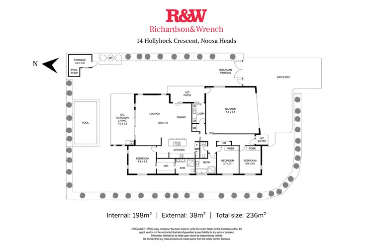 Floorplan of Homely house listing, 14 Hollyhock Crescent, Noosa Heads QLD 4567